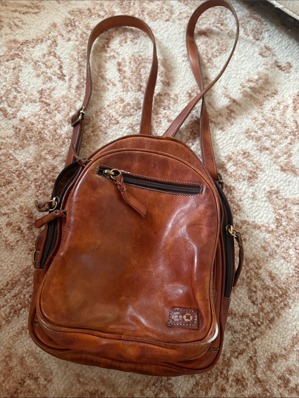 Bed Stu Dominique backpack leather purse . Small damage at lower corner.